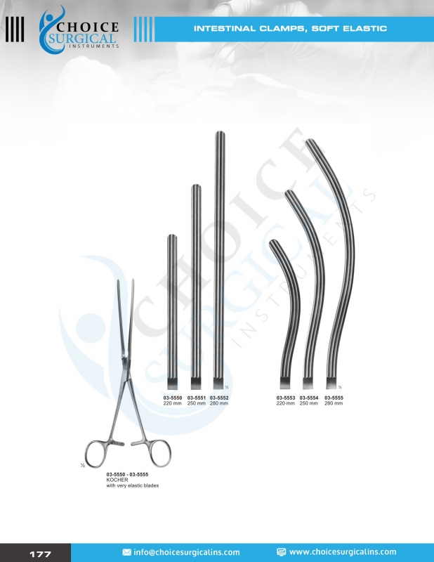 Forceps, Intestinals Clamps, Specula, Biopsy Forceps, Anuscopes Gall Duct